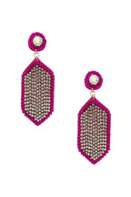 Seed Bead Rhinestone Hexagon Dangle Earring | Mixtshop LLC