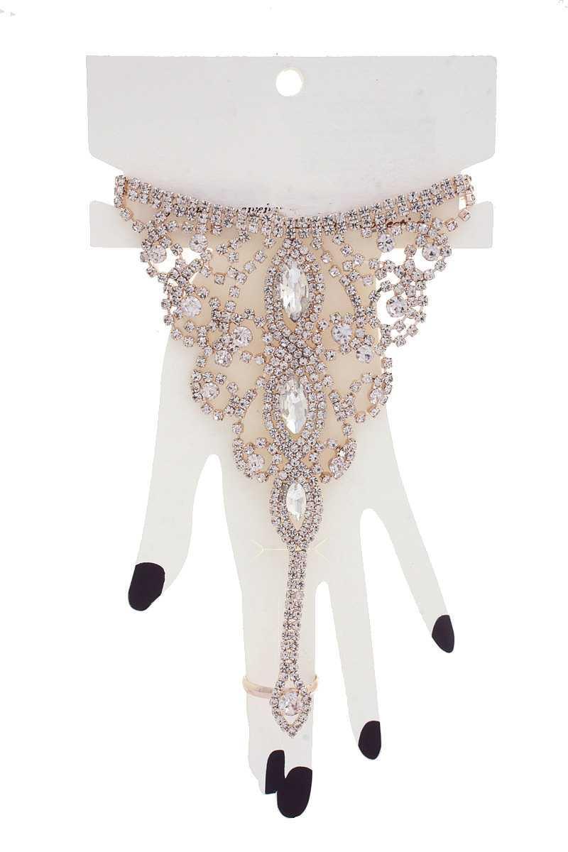 Marquise Rhinestone Hand Ring Bracelet | Mixtshop LLC