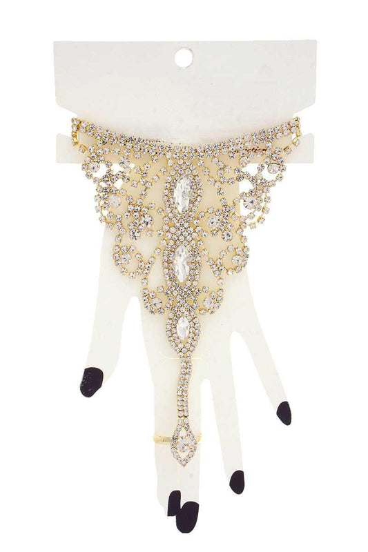 Marquise Rhinestone Hand Ring Bracelet | Mixtshop LLC