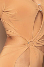 Metal Ring With Cutout Detailed Mini Dress | Mixtshop LLC