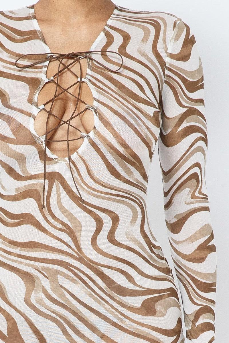 Printed Mesh Dress | Mixtshop LLC