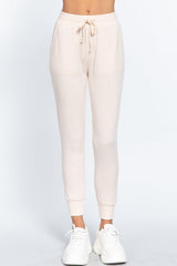 Waist Band Long Sweatpants With Pockets | Mixtshop LLC