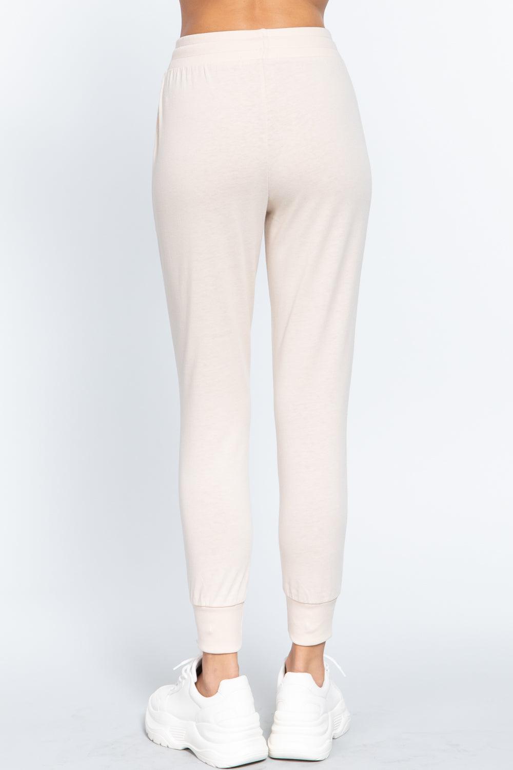 Waist Band Long Sweatpants With Pockets | Mixtshop LLC