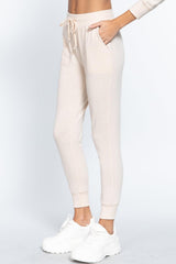 Waist Band Long Sweatpants With Pockets | Mixtshop LLC