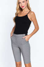 Jacquard Bengaline Bermuda Pants | Mixtshop LLC