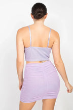 Shirred Cami Top & Mini Skirts Set | Mixtshop LLC