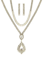 Crystal Dangle Tear Choker And Necklace Set | Mixtshop LLC