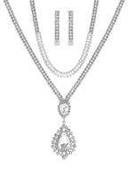 Crystal Dangle Tear Choker And Necklace Set | Mixtshop LLC