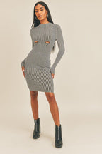 Long Sleeve Stripe Print Midi Dress | Mixtshop LLC