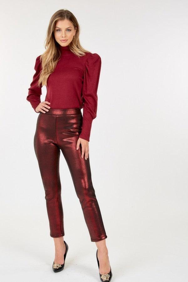 Animal Skin Vinyl Ankle Pants | Mixtshop LLC Main image
