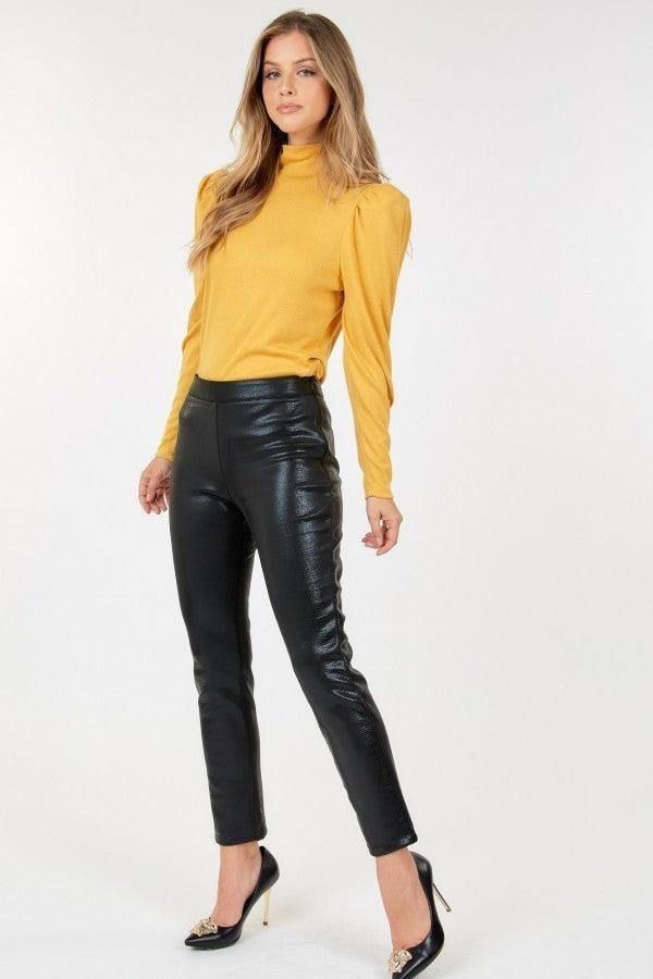 Animal Skin Vinyl Ankle Pants | Mixtshop LLC Main image