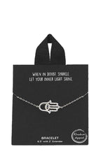 Gold Rhodium Dipped Hamsa Pendant Bracelet | Mixtshop LLC