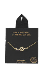 Gold Rhodium Dipped Wave Pendant Bracelet | Mixtshop LLC