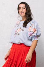 Floral Printed Woven Blouse | Mixtshop LLC