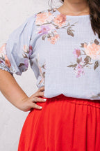 Floral Printed Woven Blouse | Mixtshop LLC