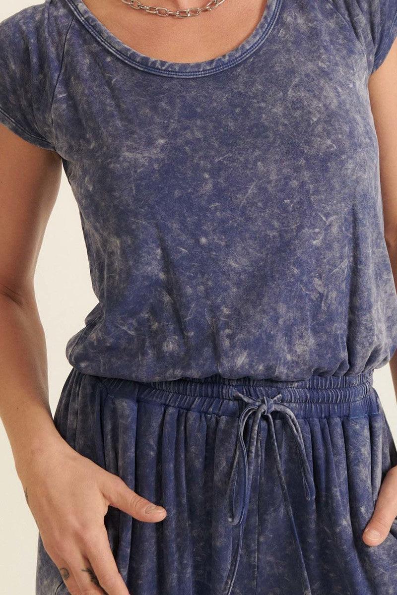 Mineral Washed Finish Knit Jumpsuit Secondary image