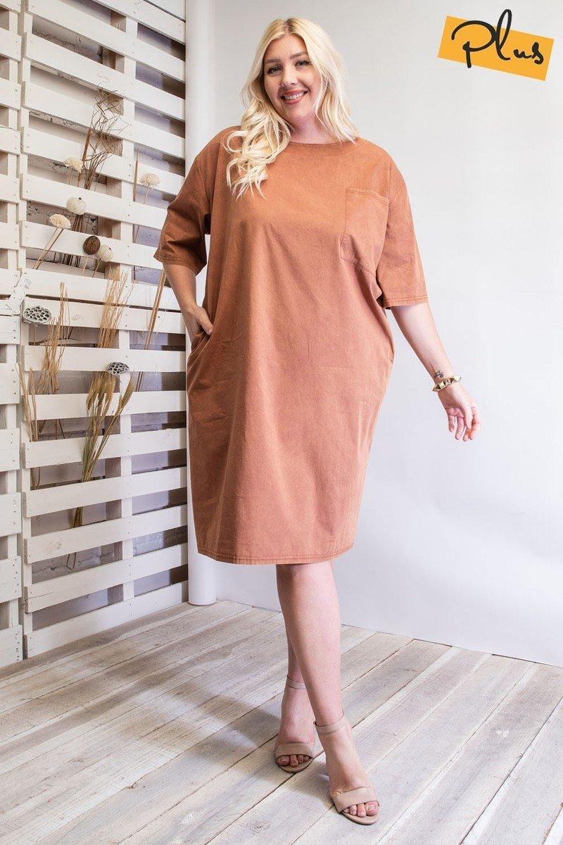 Mineral Washed Loose Fit Dress | Mixtshop LLC