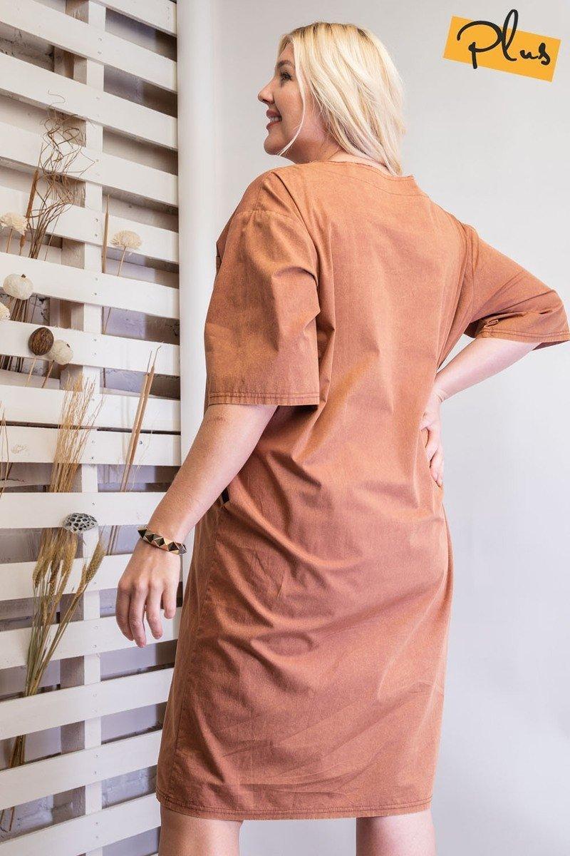 Mineral Washed Loose Fit Dress | Mixtshop LLC