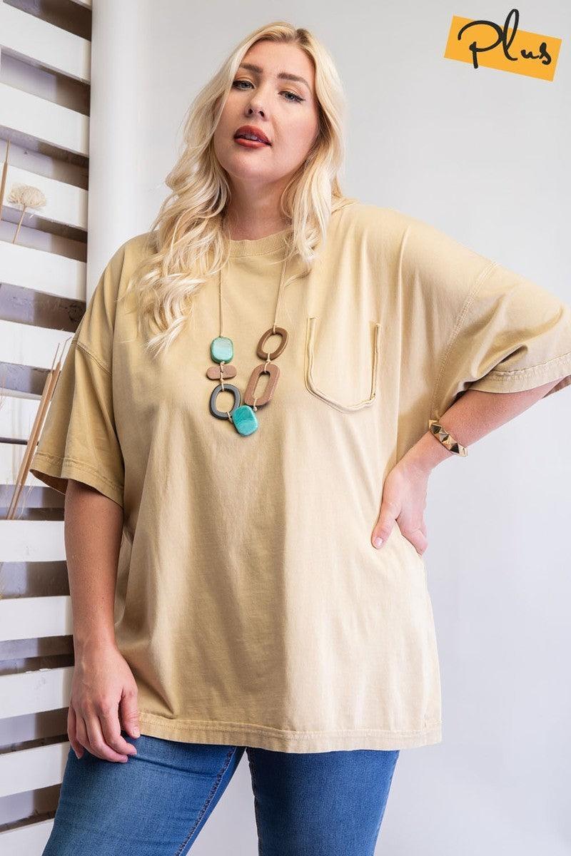 Mineral Washed Cotton Jersey Boxy Tunic | Mixtshop LLC