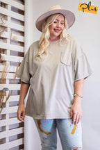 Mineral Washed Cotton Jersey Boxy Tunic | Mixtshop LLC