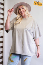 Mineral Washed Cotton Jersey Boxy Tunic | Mixtshop LLC