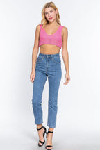 Textured Crop Sweater Tank Top | Mixtshop LLC