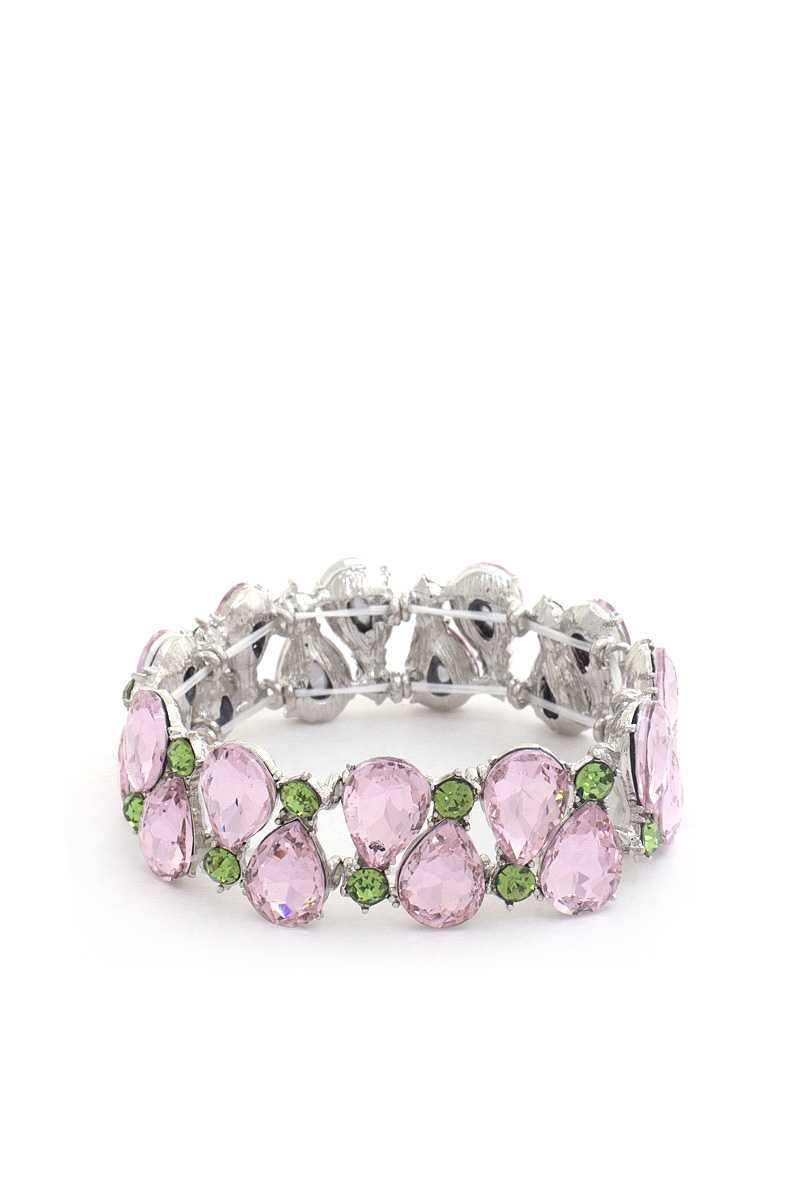 Teardrop Rhinestone Stretch Bracelet Secondary image