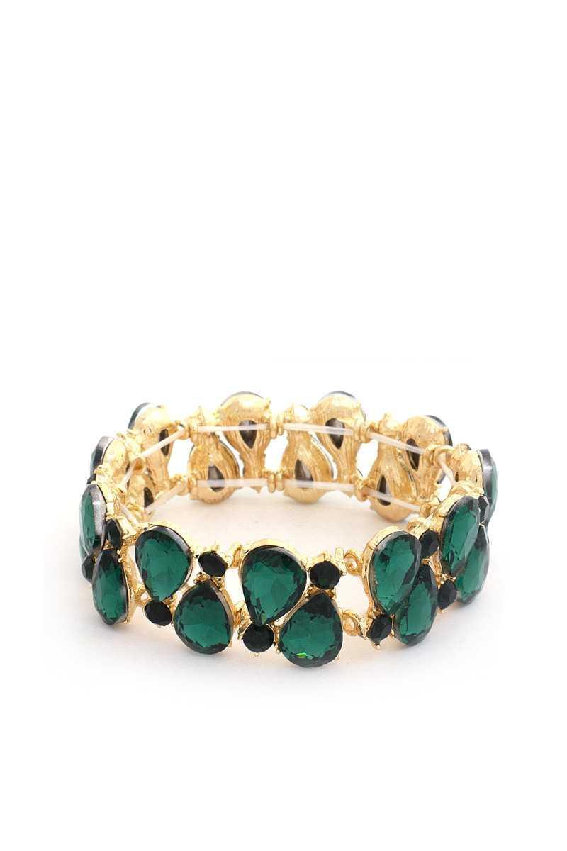 Teardrop Rhinestone Stretch Bracelet | Mixtshop LLC