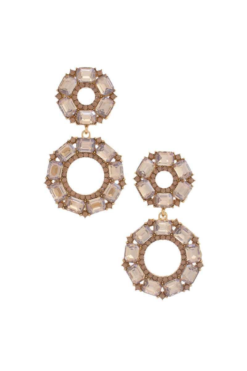 Double Circle Rhinestone Earring | Mixtshop LLC