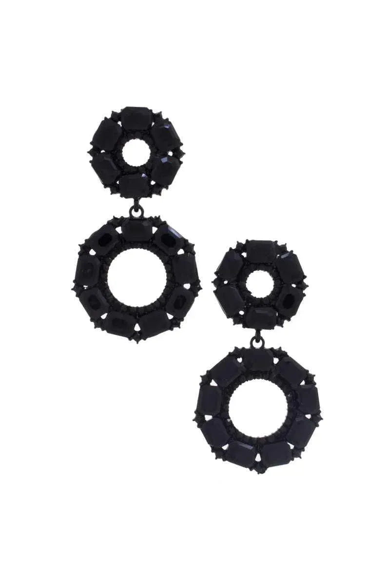 Double Circle Rhinestone Earring | Mixtshop LLC