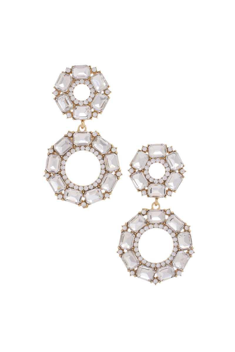 Double Circle Rhinestone Earring | Mixtshop LLC