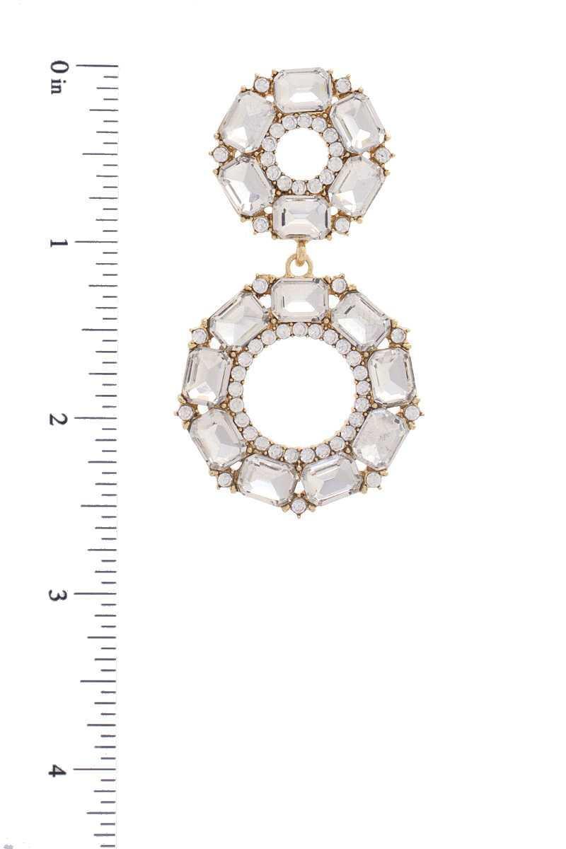 Double Circle Rhinestone Earring | Mixtshop LLC