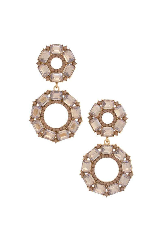Double Circle Rhinestone Earring | Mixtshop LLC