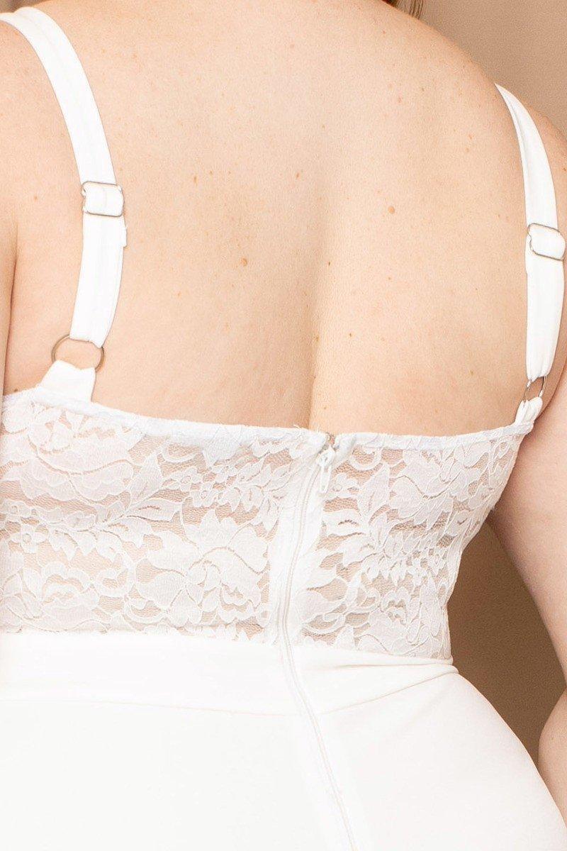 Lace Bust Plus Size Jumpsuit | Mixtshop LLC