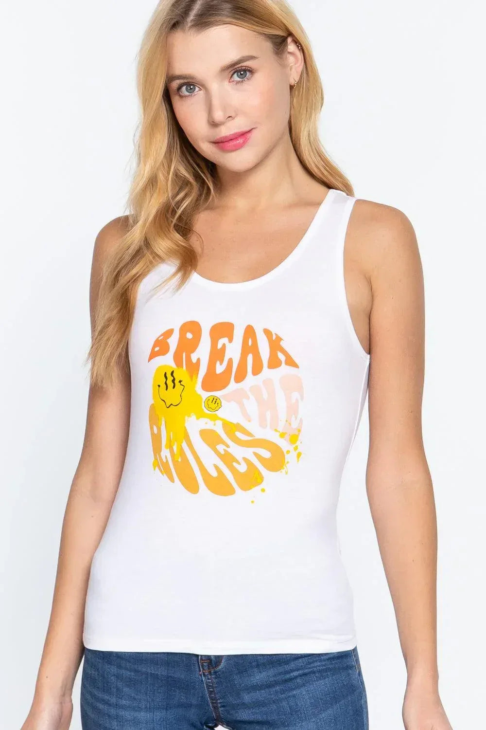 Screen Print Knit Tank Top | Mixtshop LLC Main image
