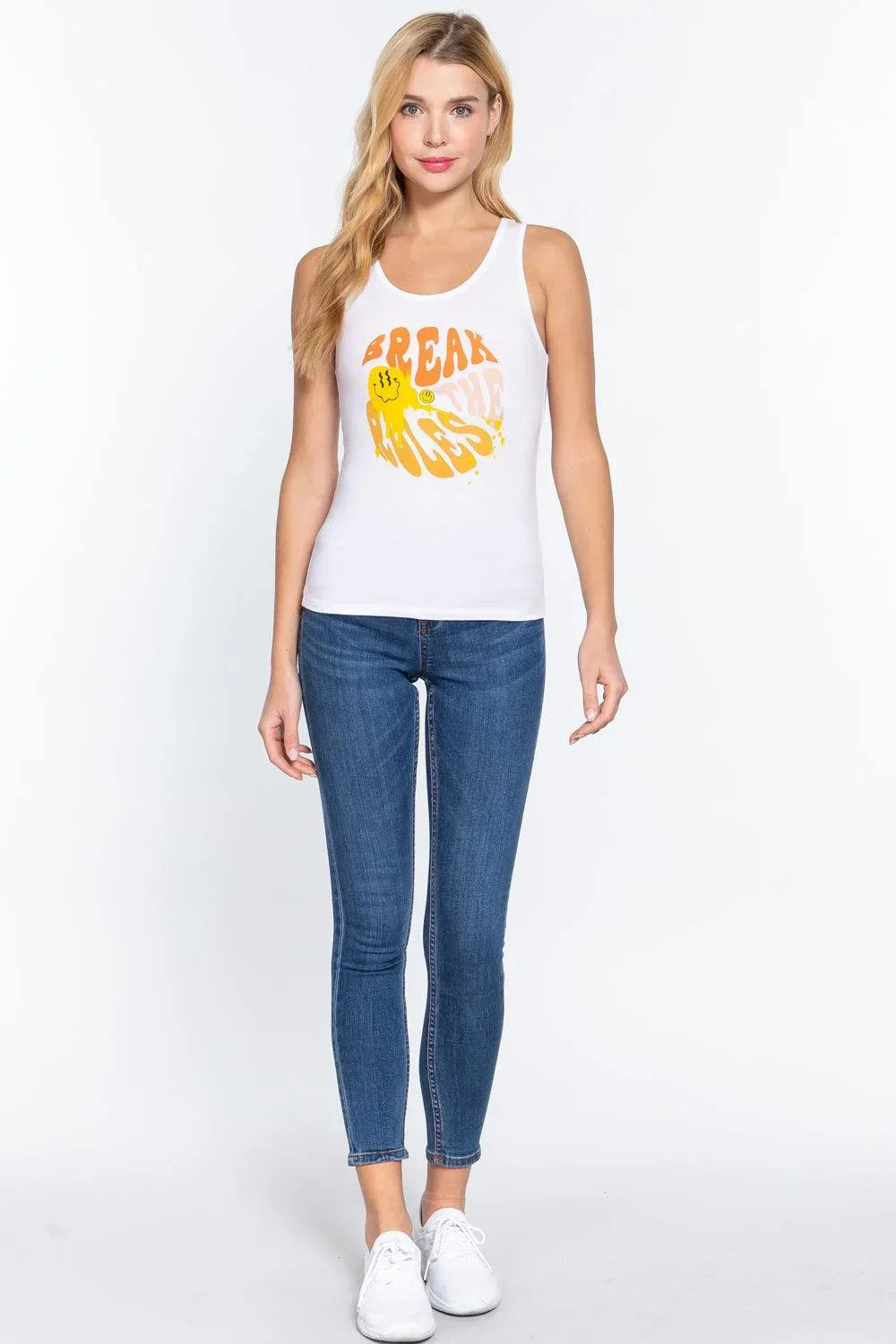 Screen Print Knit Tank Top Secondary image