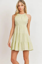 Roundneck Sleeveless Dotted Swiss Dress | Mixtshop LLC