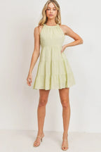 Roundneck Sleeveless Dotted Swiss Dress | Mixtshop LLC