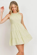 Roundneck Sleeveless Dotted Swiss Dress | Mixtshop LLC