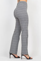 Plaid Cut-out Long Sleeve Top & Pants Set | Mixtshop LLC