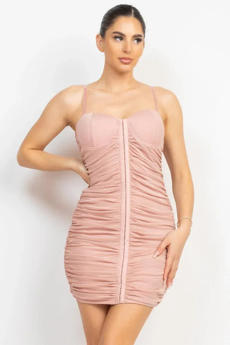 Hook & Eye Ruched Cami Mini Dress | Mixtshop LLC