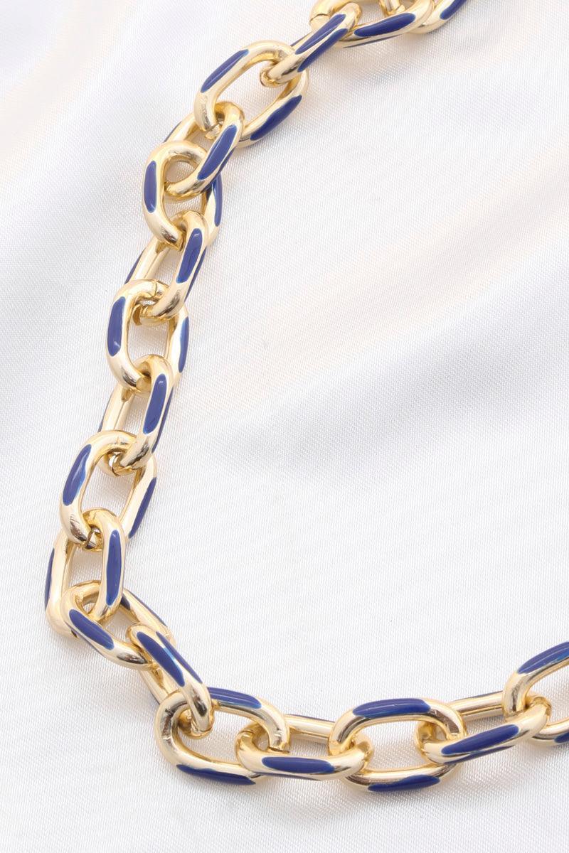 Color Metal Oval Link Necklace | Mixtshop LLC