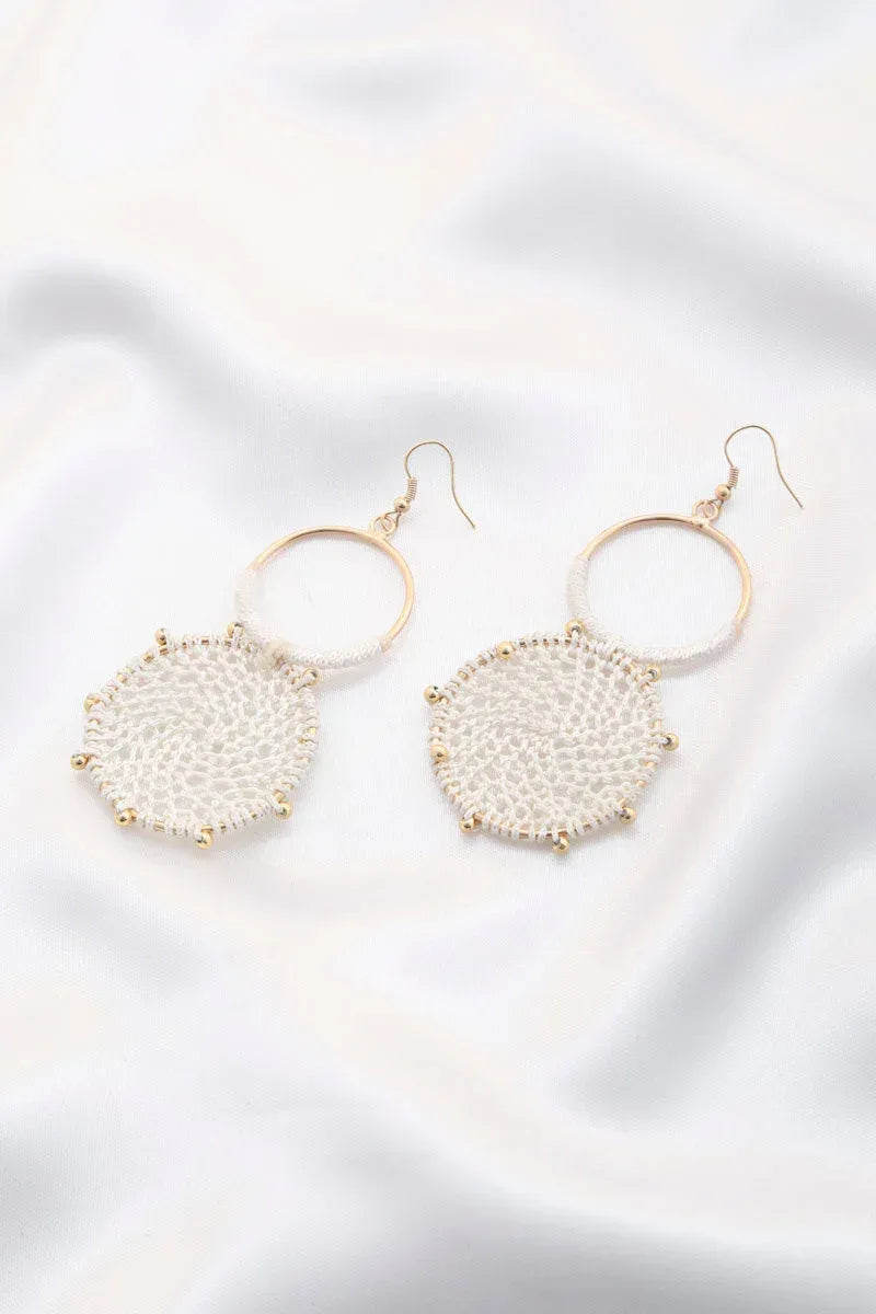 Double Circle Thread Beaded Earring | Mixtshop LLC