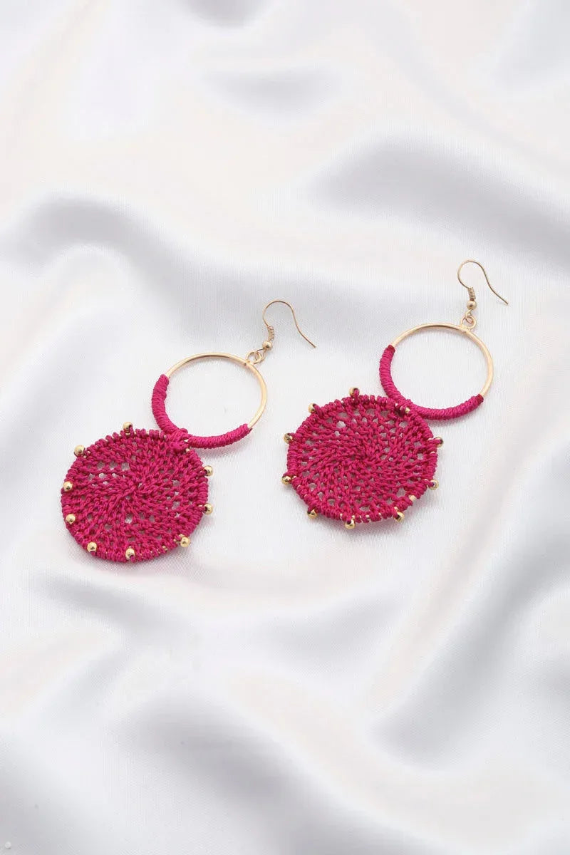Double Circle Thread Beaded Earring | Mixtshop LLC