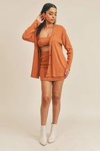 Cardigan Solid Color 3 Piece Set | Mixtshop LLC