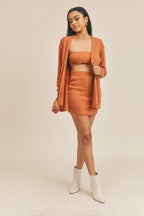 Cardigan Solid Color 3 Piece Set | Mixtshop LLC