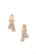 Rhinestone Awarness Bow Earring | Mixtshop LLC