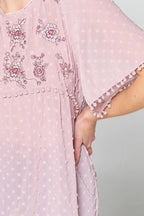 This Detailed Lace Trimmed Bubble Chiffon Blouse | Mixtshop LLC