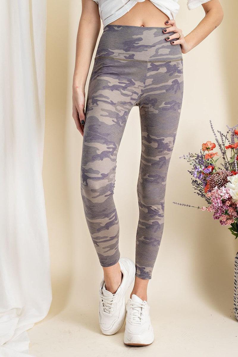 Camouflage Printed Rayon Spandex Leggings | Mixtshop LLC Main image