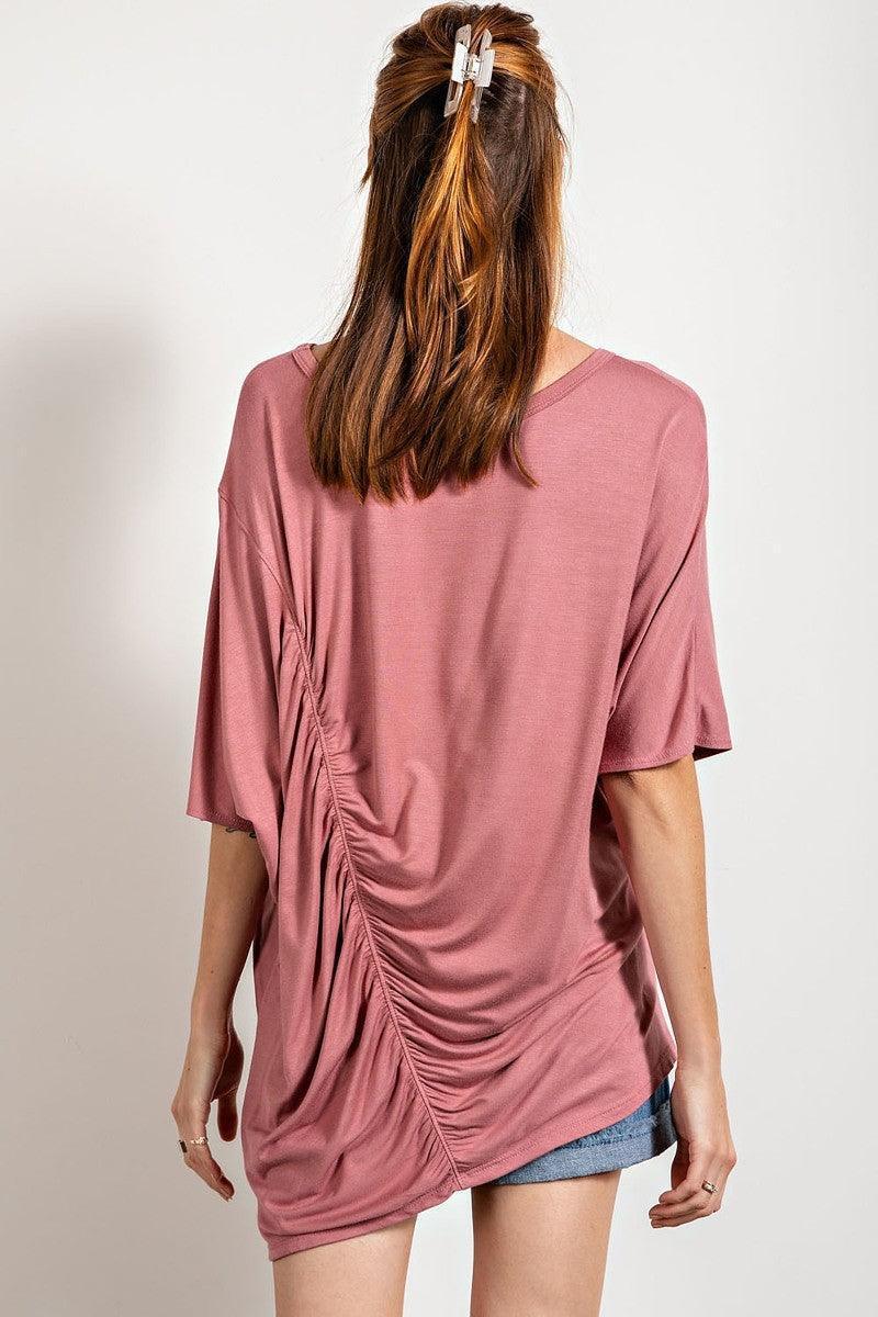 Loose Fit And Ruched Detailing Top | Mixtshop LLC